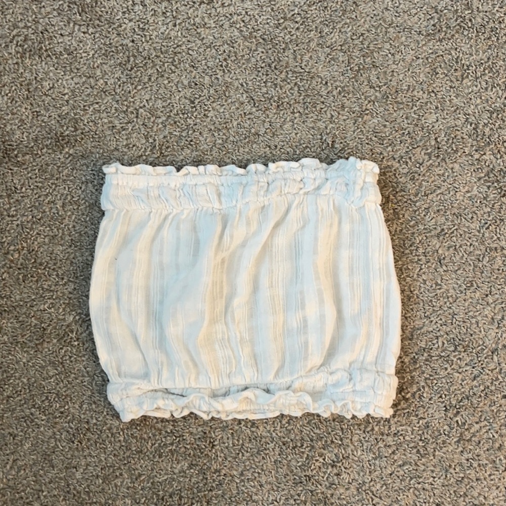 Strapless White CropTop